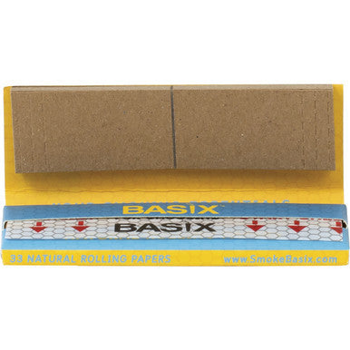24 Ct. Basix Natural Rolling Paper With Tips 1.25"''
