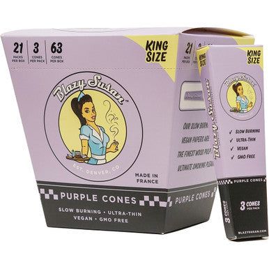 21 Ct. 3pk. Blazy Susan Purple Cones King Size