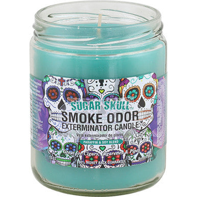 12ct. Sugar Skulls Smoke Odor Candles 13oz.