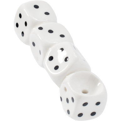 3.5in Stacked Dice Ceramic Pipe - Wacky Bowlz
