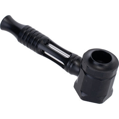 Black Aluminium Glass Pipe.