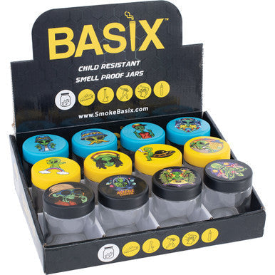 12Ct. 120Ml Large Alien Design Child Resistant Glass Jar