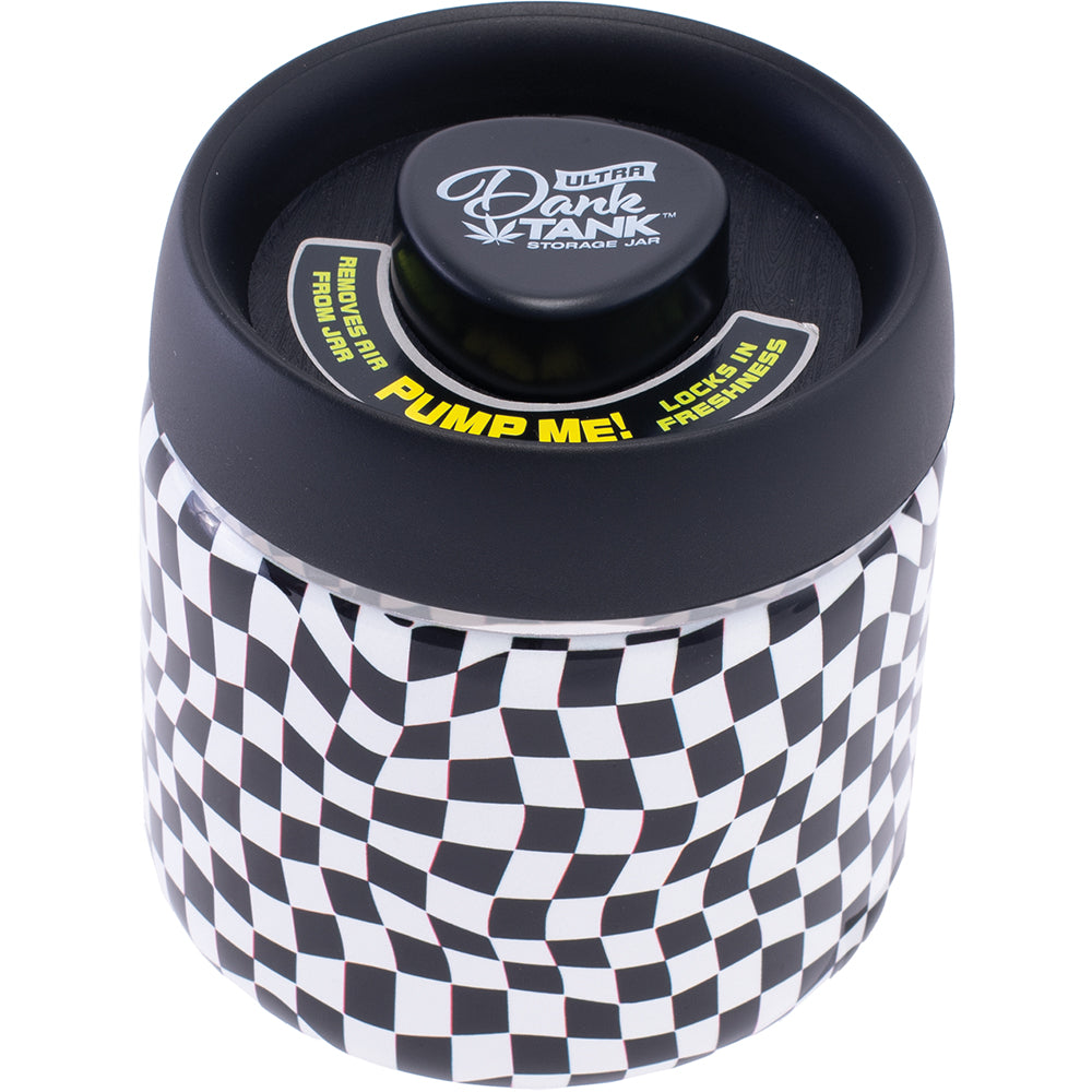 4.25In Checkerboard Ultra Dank Tank Vacuum Jar