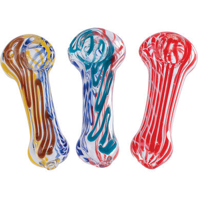 12ct. 3" Asst Color Hand Blown Glass Pipes