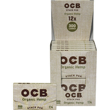 12 Ct. Ocb Hemp Stack Pak 1.25" (300 Leaves per Pack)
