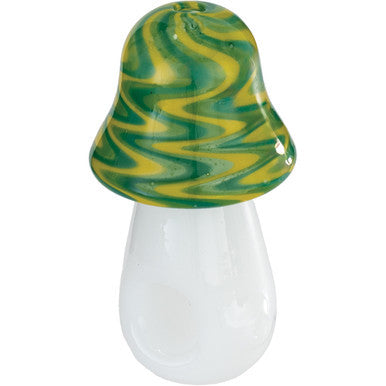 4" Mushroom Wig Wag Hand Pipe - Green