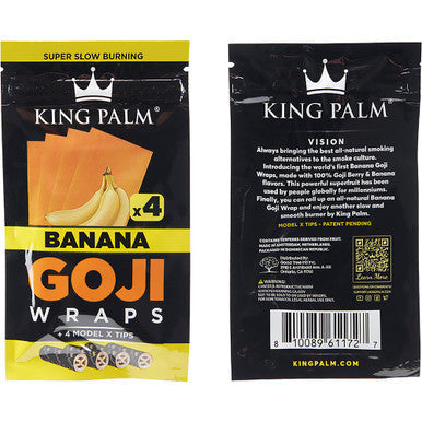 15 Ct. King Palm Goji Berry Wrap - Banana - 4pk