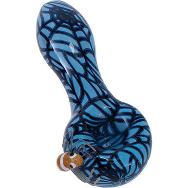 4" Spider's Web Hand Pipe (Colors Vary)
