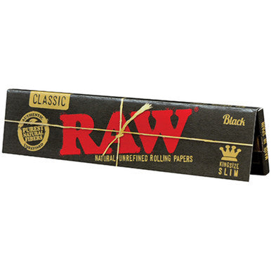 50 Ct. Raw Black Natural Unrefined King Slim