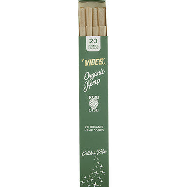 8 Ct. Vibes Org Hemp King Size (20 Cones)