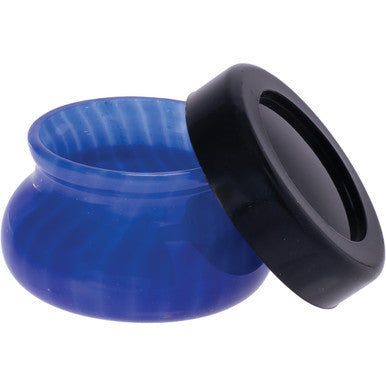 1.6In Blue Boro Glass Jar With Silicone Top - Us Color