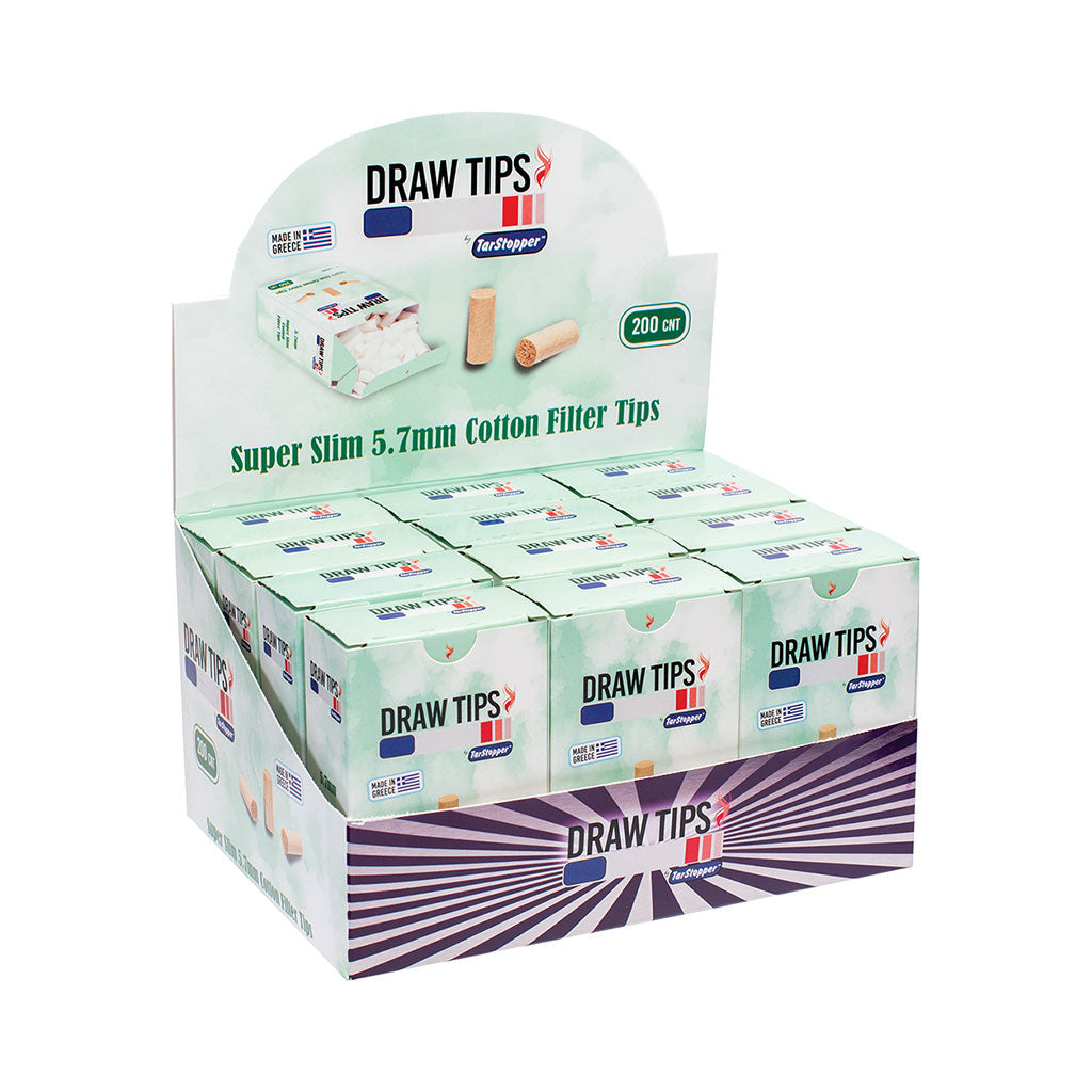 12ct. 200pcs EcoPaper Super Slim 5.7mm Filter Tips - by Tar