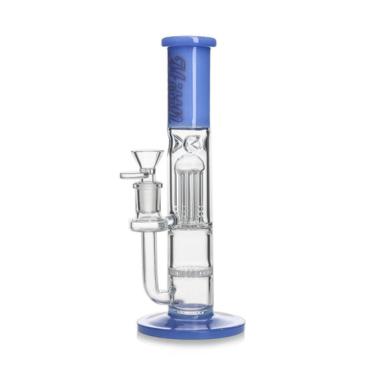 HITTN HONEYCOMB WITH 6-ARM TREE PERC STRAIGHT TUBE BONG