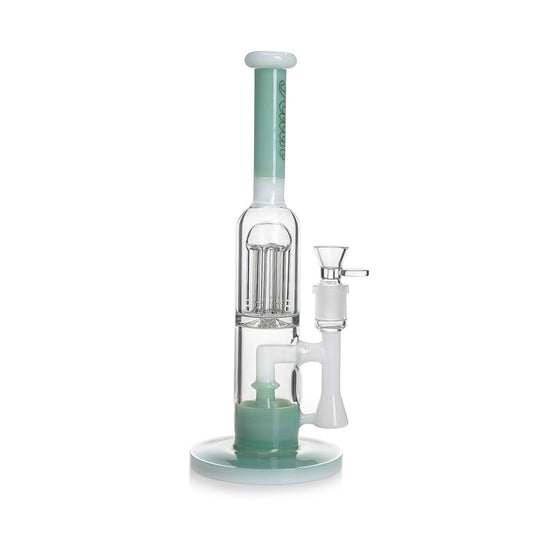 HITTN SHOWERHEAD 6-ARM TREE PERC STRAIGHT TUBE BONG