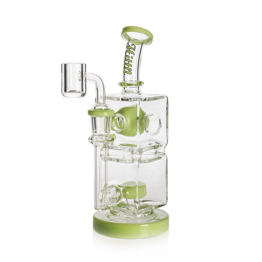 HITTN SHOWERHEAD PERC DAB RIG WITH DOUBLE CUBE CHAMBER