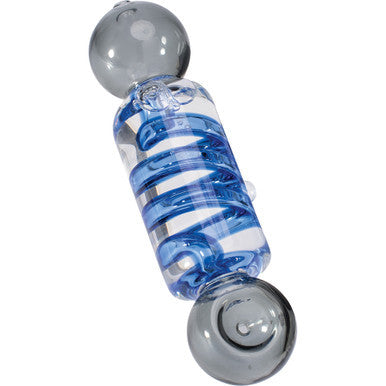 5.7in Smokey Grey Coil Glycerin Hand Pipe