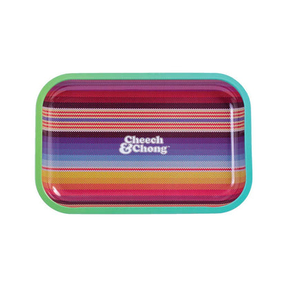 Small Cheech & Chong Rolling Tray - Serape