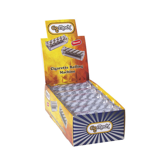12ct. Cig- Mach 70mm Rolling Machine W/ Silicone Liner