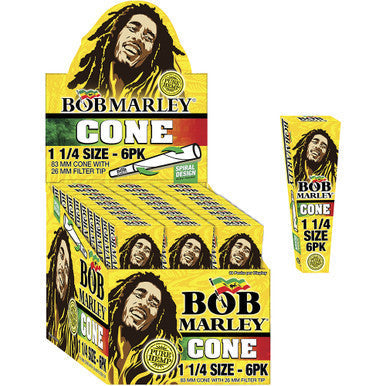 33 Ct. 6pk Bob Marley Pre-Rolled Cones - 1.25"
