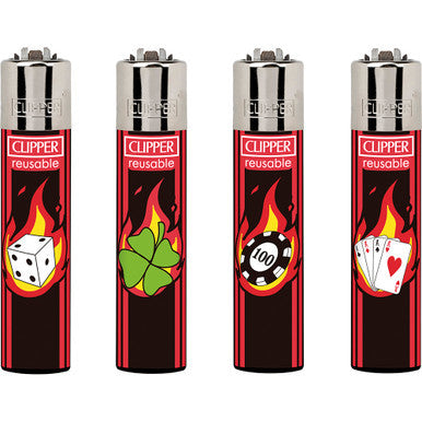 48Ct. Luck Dice Cards Clipper Lighters