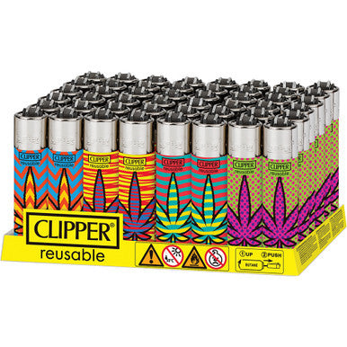48Ct Colored Leaves Clipper Lighters
