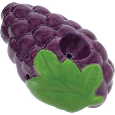 3.5" Grape Ceramic Pipe - Wacky Bowlz