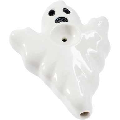 3.5in Ghost Ceramic Pipe - Wacky Bowlz