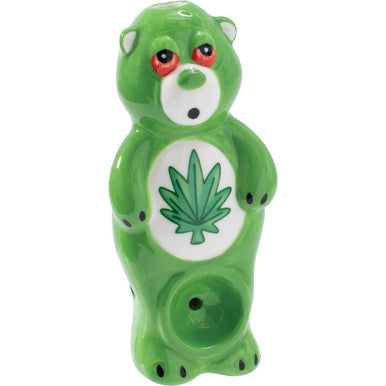 3.5in Stoned Bear Ceramic Pipe - Wacky Bowlz