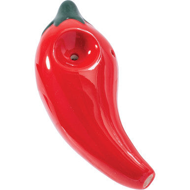3.5in Chili Pepper Ceramic Pipe - Wacky Bowlz