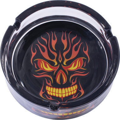 2pk. 6.25" Fire Skull Design Ashtray