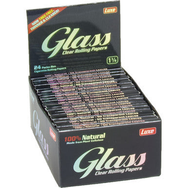 24 Ct. Glass Clear Paper 1.25"