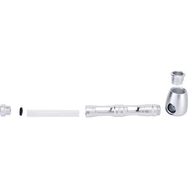 Silver Dual Window Aluminium Glass Pipe