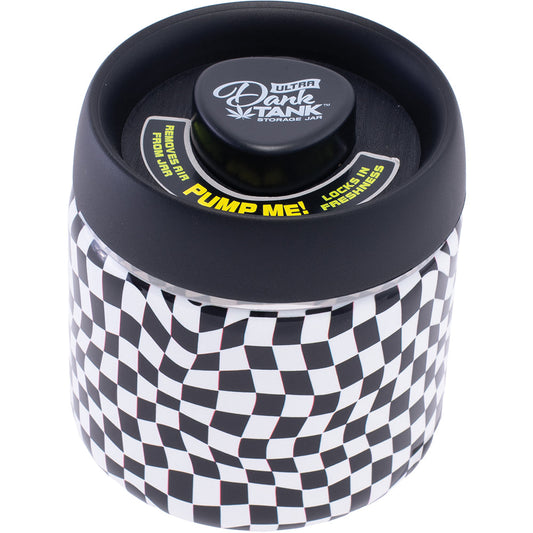 4.25In Checkerboard Ultra Dank Tank Vacuum Jar