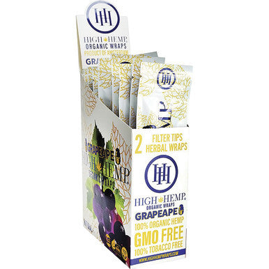 25 Ct. Grapeape High Hemp Wraps 2pc To Pk.