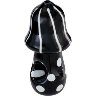 4" Wild Mushroom Hand Pipe - Black