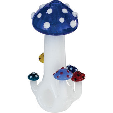4" Mushroom Sprouts Hand Pipe - Blue