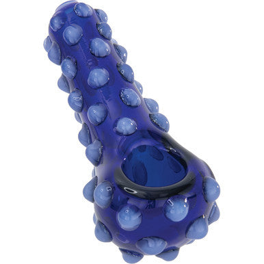 4" Polka Dot Spoon Stuffed Hand Pipe - Blue