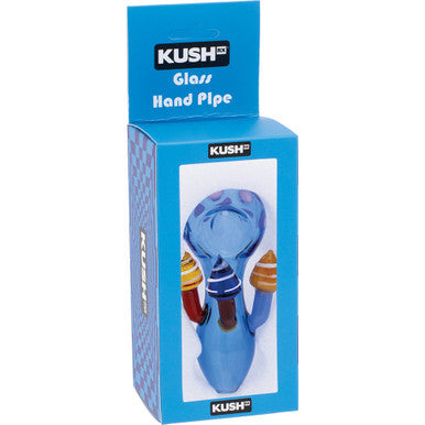 4" 3 Color Mushroom Hand Pipe - Blue