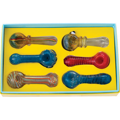 6ct. 4.5" Glass Hand Pipe (Colors Vary)