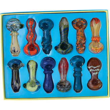 12ct. 3.5" Glass Hand Pipe (Colors Vary)