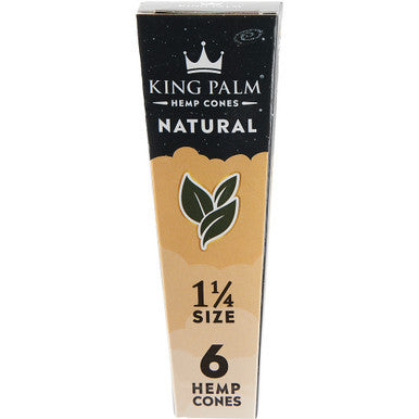 30 Ct. 6pk King Palm 1.25" Cones - Hemp Natural