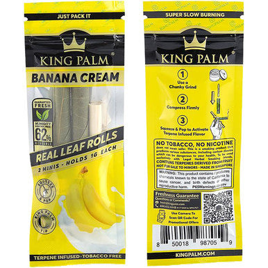 20 Ct. 2pk. King Palm Mini Size - Banana Cream