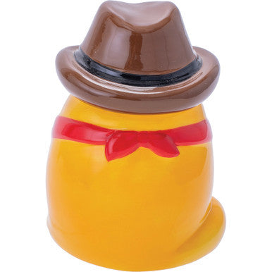 6In Meowdy Cat Cowboy Stash Jar