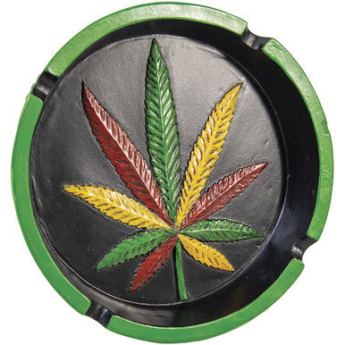 Big 6" Round Leaf Polystone Ashtray