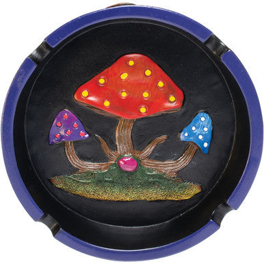 Big 6" Round Mushroom Polystone Ashtray