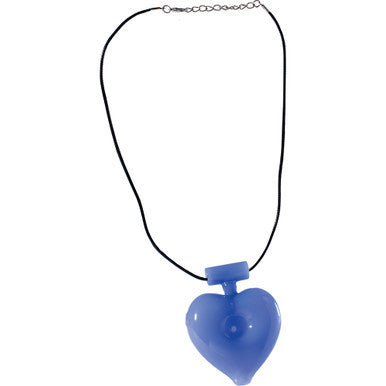 3in Blue Necklace Heart Hand Pipe