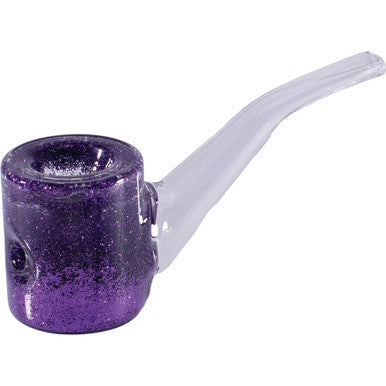 5in Purple Liquid Glitter Sherlock Hand Pipe