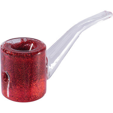5in Red Liquid Glitter Sherlock Hand Pipe