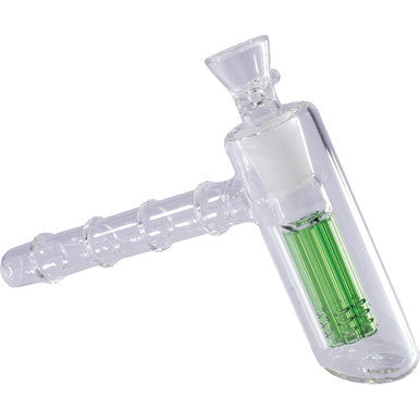 7in Green Matrix Perc Torus Hand Bubbler Pipe