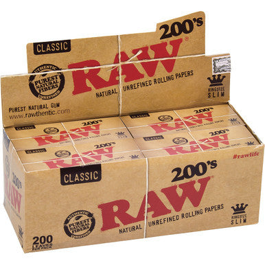 40 Ct. Raw Cla. King Slim 200 Leaves Per Pk.